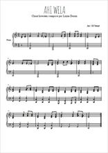 Téléchargez l'arrangement pour piano de la partition de Ahi wela en PDF